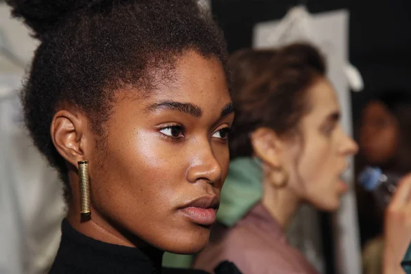 Nueva York Febrero General Atmospere Backstage Desfile Moda Bevza Durante — Foto de Stock