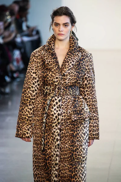 New York, Ny - 12 Şubat: Manken New York moda haftası sırasında Bevza için pist yürür: gösterir Galerisi II 12 Şubat 2018 NYC üzerinde bahar Studios.