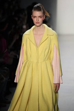 New York, Ny - Şubat 10: Manken pist oğlu Jung Wan için New York moda haftası sırasında yürür: gösterir Galerisi ben New York'ta 10 Şubat 2018 bahar stüdyolarında.