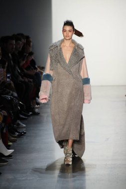 New York, Ny - Şubat 10: Manken pist oğlu Jung Wan için New York moda haftası sırasında yürür: gösterir Galerisi ben New York'ta 10 Şubat 2018 bahar stüdyolarında.