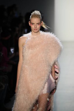 New York, Ny - Şubat 10: Manken pist oğlu Jung Wan için New York moda haftası sırasında yürür: gösterir Galerisi ben New York'ta 10 Şubat 2018 bahar stüdyolarında.