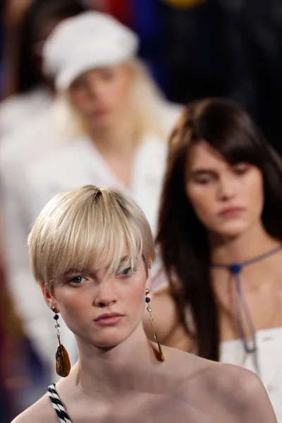 New York Febbraio Modelle Sfilano Finale Alla Sfilata Ralph Lauren — Foto Stock