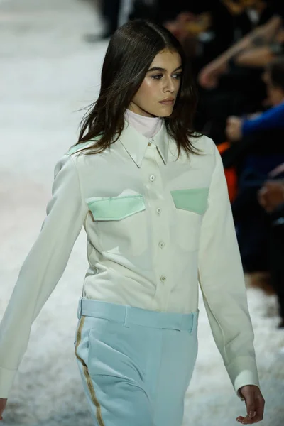 New York February Model Walks Runway Calvin Klein Collection New — Stock Photo, Image