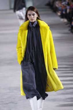 New York, Ny - 11 Şubat: Manken Tibi sonbahar 2018 Pier 17, 11 Şubat 2018 New York'ta giyen pist yürür.