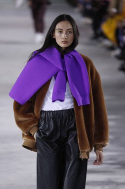 New York, Ny - 11 Şubat: Manken Tibi sonbahar 2018 Pier 17, 11 Şubat 2018 New York'ta giyen pist yürür.