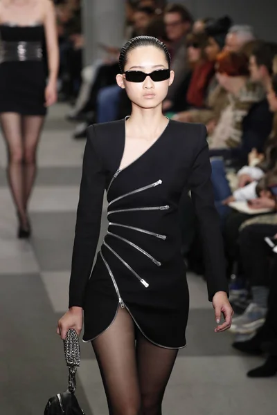 New York February Model Walks Runway Alexander Wang Fashion Show — Stock Photo, Image
