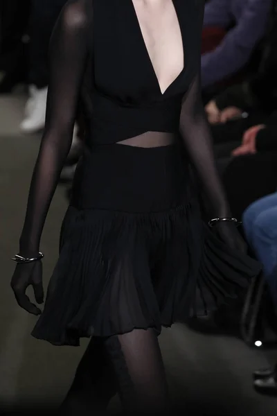 New York Şubat Manken Alexander Wang Defile Pist New York — Stok fotoğraf