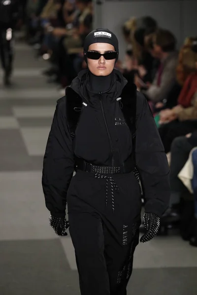 New York Şubat Manken Alexander Wang Defile Pist New York — Stok fotoğraf