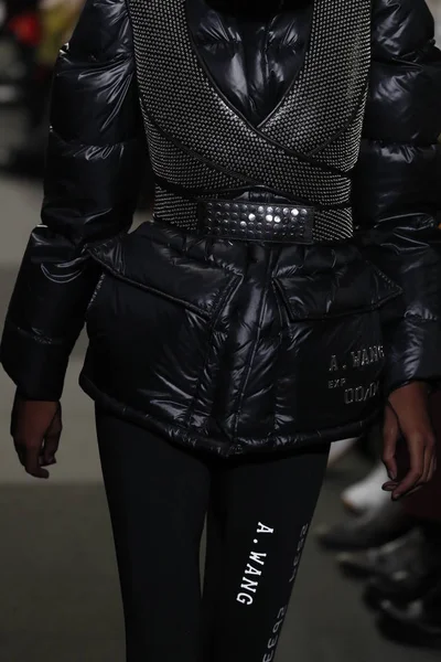 New York Şubat Manken Alexander Wang Defile Pist New York — Stok fotoğraf