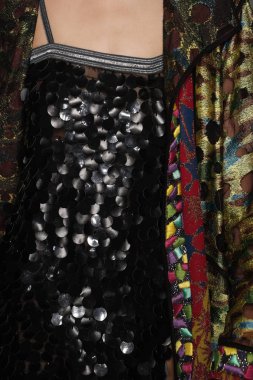 New York, Ny - Şubat 10: Manken Custo Barcelona defile pist üzerinde 10 Şubat 2018 New York moda haftası sırasında New York'ta yürür. 