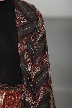 New York, Ny - Şubat 10: Manken Custo Barcelona defile pist üzerinde 10 Şubat 2018 New York moda haftası sırasında New York'ta yürür. 