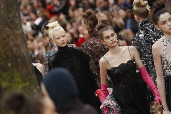 Paris France March Models Walk Runway Finale Chanel Show Part — Stock Photo, Image