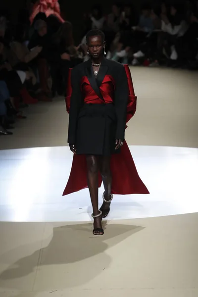 Paris France March Model Walks Runway Alexander Mcqueen Show Part — Stock Photo, Image