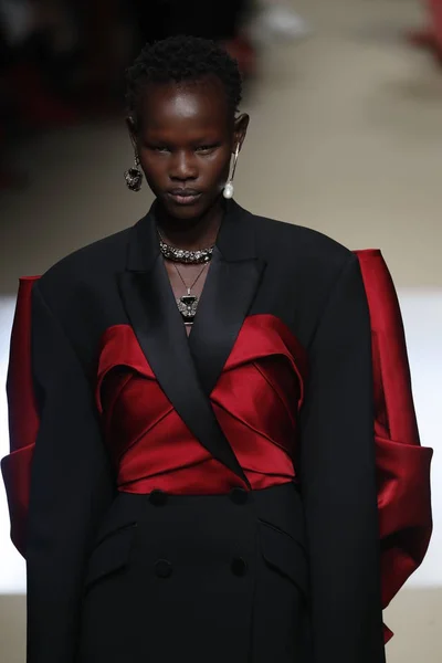 Paris France March Model Walks Runway Alexander Mcqueen Show Part — Stock Photo, Image