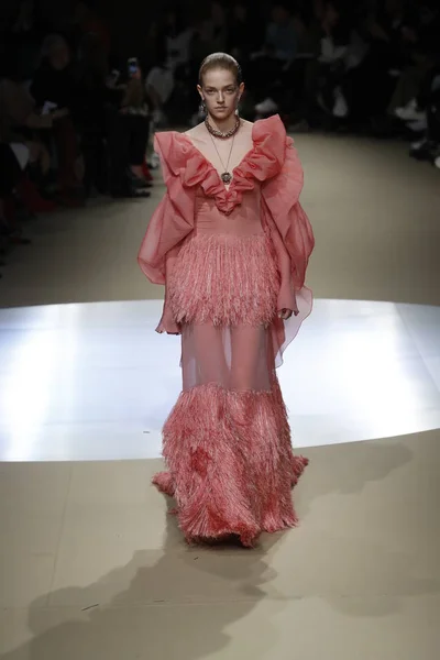 Paris France March Model Walks Runway Alexander Mcqueen Show Part — Stock Photo, Image