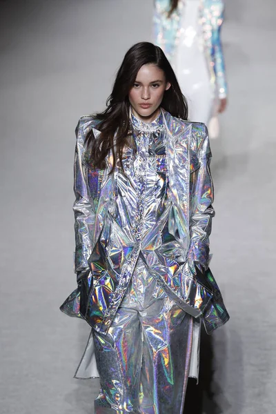 Paris France March Model Walks Runway Balmain Show Part Paris — Stock Photo, Image