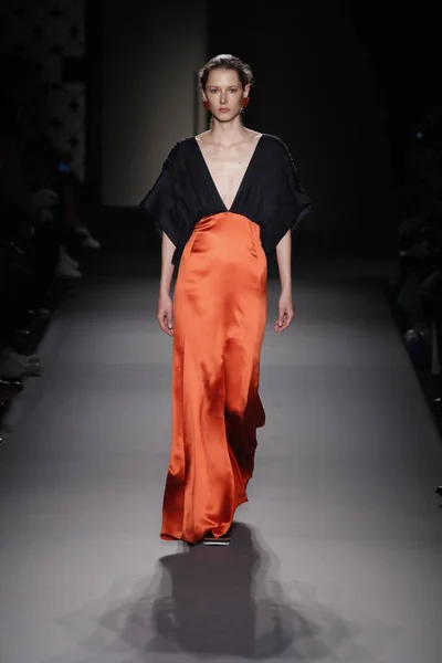 Paris Frankrike Februari Modell Går Banan Lanvin Show Som Del — Stockfoto