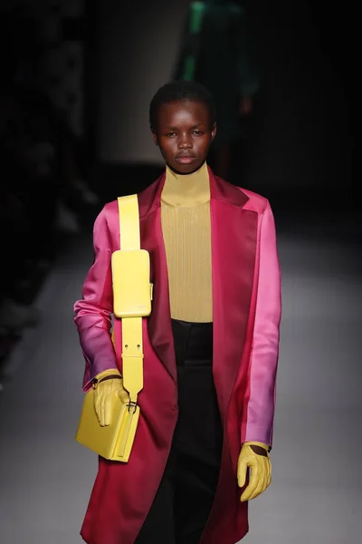 Paris Frankrike Februari Modell Går Banan Lanvin Show Som Del — Stockfoto