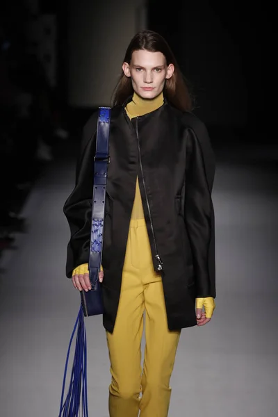 Paris Frankrike Februari Modell Går Banan Lanvin Show Som Del — Stockfoto