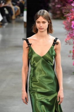 New York, Ny - Şubat 09: Manken Jason Wu sonbahar 2018 galeride giyen pist yürür ben New York'ta 9 Şubat 2018 bahar stüdyolarında. 