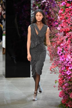 New York, Ny - Şubat 09: Manken Jason Wu sonbahar 2018 galeride giyen pist yürür ben New York'ta 9 Şubat 2018 bahar stüdyolarında. 