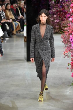 New York, Ny - Şubat 09: Manken Jason Wu sonbahar 2018 galeride giyen pist yürür ben New York'ta 9 Şubat 2018 bahar stüdyolarında. 