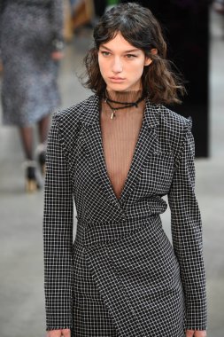 New York, Ny - Şubat 09: Manken Jason Wu sonbahar 2018 galeride giyen pist yürür ben New York'ta 9 Şubat 2018 bahar stüdyolarında. 