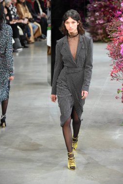 New York, Ny - Şubat 09: Manken Jason Wu sonbahar 2018 galeride giyen pist yürür ben New York'ta 9 Şubat 2018 bahar stüdyolarında. 