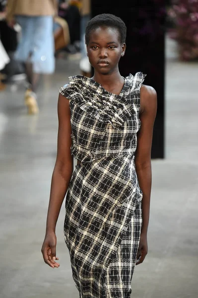 New York, Ny - Şubat 09: Manken Jason Wu sonbahar 2018 galeride giyen pist yürür ben New York'ta 9 Şubat 2018 bahar stüdyolarında. 