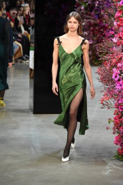 New York, Ny - Şubat 09: Manken Jason Wu sonbahar 2018 galeride giyen pist yürür ben New York'ta 9 Şubat 2018 bahar stüdyolarında. 