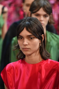 New York, Ny - Şubat 09: Modelleri yürüyüş Jason Wu sonbahar 2018 galeride giyen pist final ben New York'ta 9 Şubat 2018 bahar stüdyolarında. 