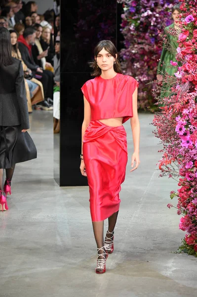 New York, Ny - Şubat 09: Manken Jason Wu sonbahar 2018 galeride giyen pist yürür ben New York'ta 9 Şubat 2018 bahar stüdyolarında. 