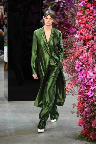 New York, Ny - Şubat 09: Manken Jason Wu sonbahar 2018 galeride giyen pist yürür ben New York'ta 9 Şubat 2018 bahar stüdyolarında. 