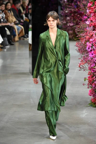 New York, Ny - Şubat 09: Manken Jason Wu sonbahar 2018 galeride giyen pist yürür ben New York'ta 9 Şubat 2018 bahar stüdyolarında. 