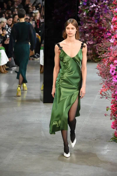 New York, Ny - Şubat 09: Manken Jason Wu sonbahar 2018 galeride giyen pist yürür ben New York'ta 9 Şubat 2018 bahar stüdyolarında. 