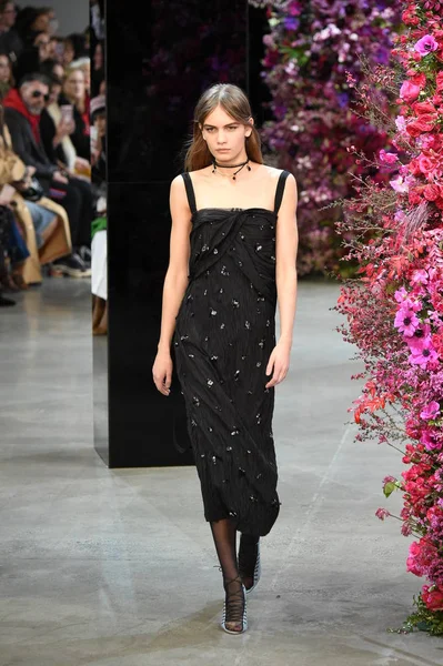 New York, Ny - Şubat 09: Manken Jason Wu sonbahar 2018 galeride giyen pist yürür ben New York'ta 9 Şubat 2018 bahar stüdyolarında. 