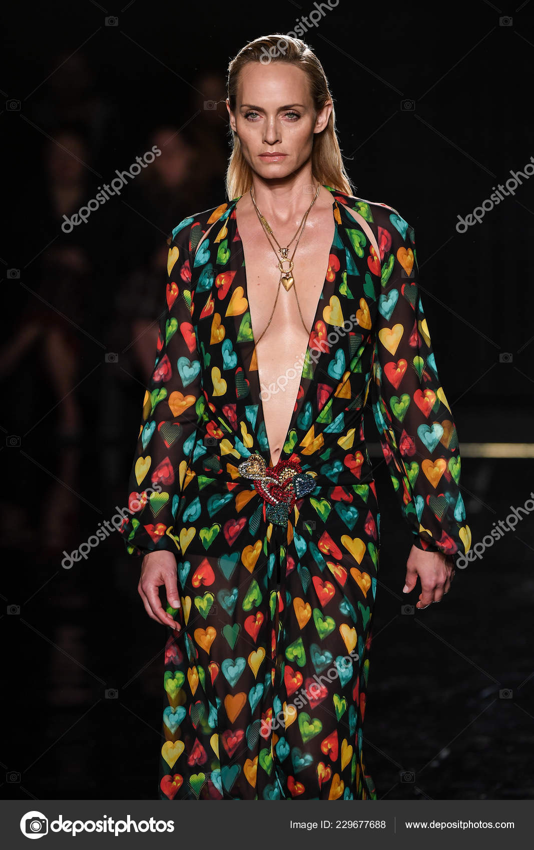 Amber valletta green versace dress top