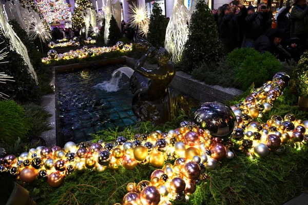 New York Aralık 2018 Ünlü Noel Dekorasyonu Ile Melekler Noel — Stok fotoğraf