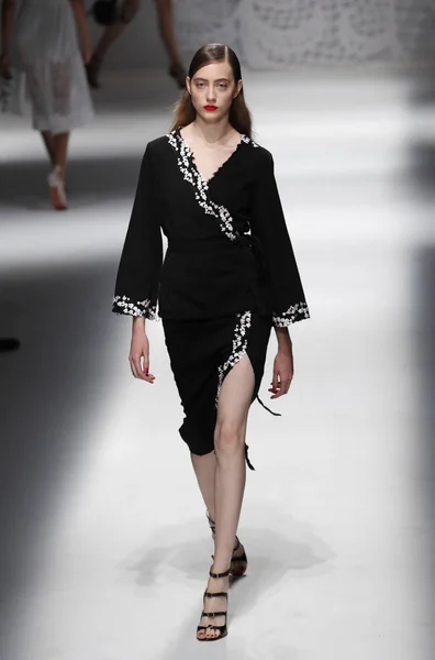 Milan Italy September Model Walks Runway Blumarine Show Milan Fashion — Stock Photo, Image