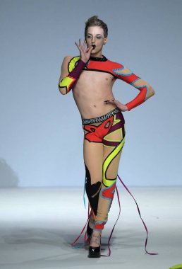 New York, Ny - Eylül 07: Laganja Estranja tarihinde 7 Eylül 2017 Marco Marco - Eylül 2017 - New York moda haftası sırasında New York'ta pist yürür