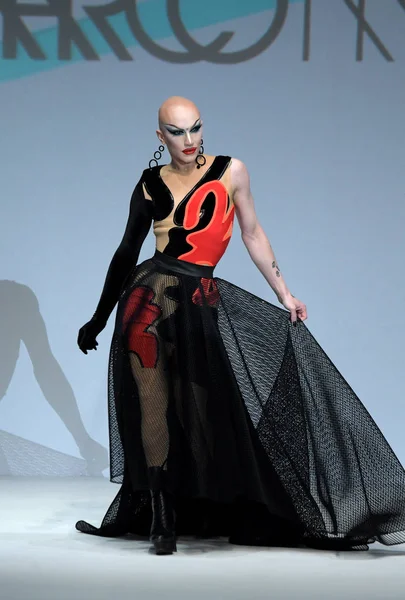 New York Září Sasha Velur Procházky Dráhy Během Marco Marco — Stock fotografie