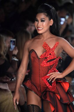 New York, Ny - Eylül 07: Gia Gunn Marco Marco - Eylül 2017 - New York moda haftası 7 Eylül 2017 tarihinde New York'ta pist yürür