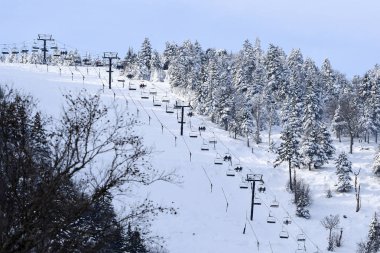 Killington, ABD - Kasım 24: Audi FIS alp Kayak Dünya Kupası bayanlar dev Slalom 24 Kasım 2018 üzerinde Killington ABD sırasında genel görünümü.