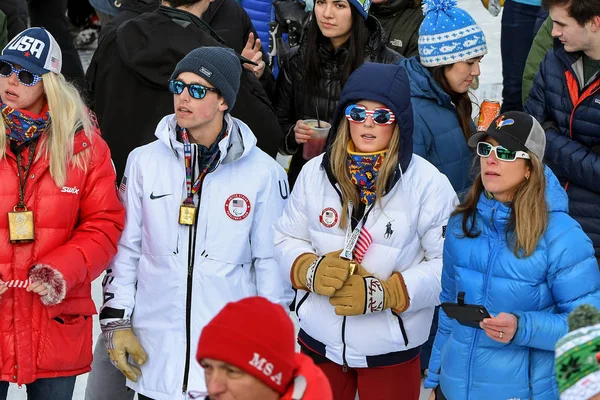 キリングトン アメリカ合衆国 キリングトン米国で 2018 日にアウディ Fis アルペン スキー ワールド カップ女子ジャイアント — ストック写真