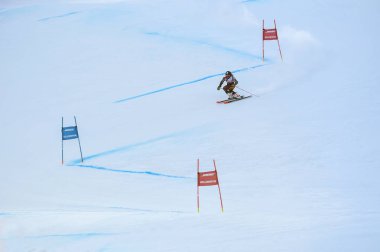 Killington, Vt - Kasım 24: Valerie Grenier Kanada büyük slalom Audi FIS kayak Dünya Kupası - 24 Kasım 2018 Killington, Vermont bardakta Killington adlı ilk çalıştırma sonra Bitiş alanında. 