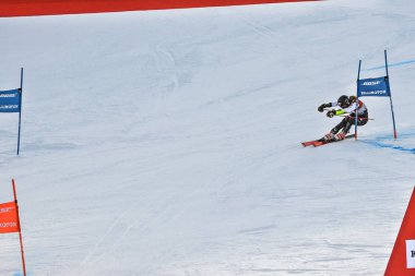 Killington, Vt - Kasım 24: Patricia Mangan ABD büyük slalom Audi FIS kayak Dünya Kupası - 24 Kasım 2018 Killington, Vermont bardakta Killington adlı ikinci Çalıştır sonra Bitiş alanında. 