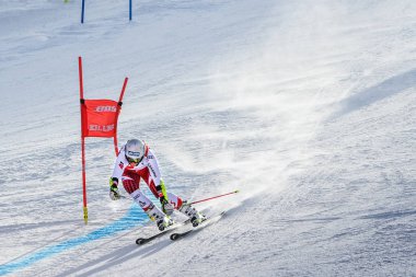 Killington, Vt - Kasım 24: Franziska Gritch büyük slalom Audi FIS kayak Dünya Kupası - 24 Kasım 2018 Killington, Vermont bardakta Killington adlı ikinci Çalıştır sonra Bitiş alanında İtalya. 