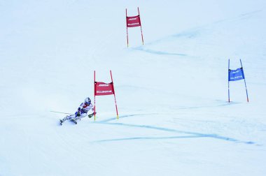 Killington, Vt - Kasım 24: Kristine Gjelsten Haugen Bitiş alanında büyük slalom Audi FIS kayak Dünya Kupası - 24 Kasım 2018 Killington, Vermont bardakta Killington adlı ikinci Çalıştır sonra Norveç'in. 