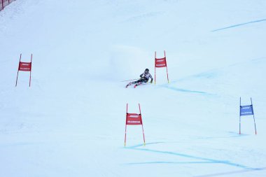 Killington, Vt - Kasım 24: Kristine Gjelsten Haugen Bitiş alanında büyük slalom Audi FIS kayak Dünya Kupası - 24 Kasım 2018 Killington, Vermont bardakta Killington adlı ikinci Çalıştır sonra Norveç'in. 