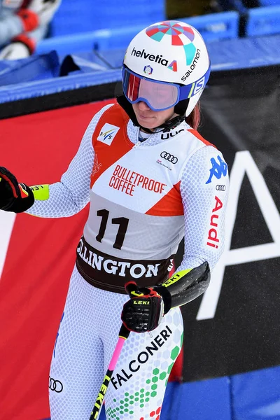 Killington Vermont Novembro Marta Bassino Itália Compete Primeira Corrida Slalom — Fotografia de Stock